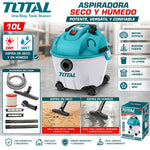 Aspiradora y Sopladora TOTAL 1200W 10L — Seco / Húmedo / Soplar (2 en 1) miniatura 6