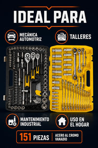 Set de Herramientas 151 Piezas Profesional CR-V miniatura 7