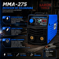 Soldadora Inversora RX Max Power MMA-275 110V/220V — 275A IGBT con Careta y Maletín miniatura 5