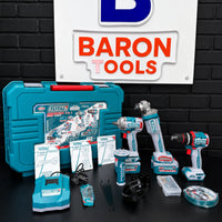 Combo TOTAL 3 en 1 Brushless 20V — Taladro 66 N·m, Llave de Impacto 405 N·m y Pulidora 4½" | 2 Baterías 4.0Ah y Maletín miniatura 6