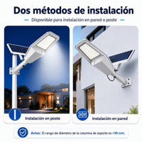 Lámpara Solar Jortan 400W para Exterior – IP67 con Panel y Control Remoto miniatura 10