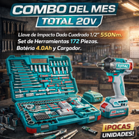Pistola de Impacto 500NM TOTAL + KIT 152 Herramientas + 1 Año de Garantia miniatura 19