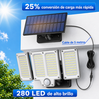 Aplique Solar LED 3 Cabezales con Sensor de Movimiento y Control Remoto miniatura 12