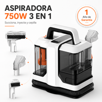 ASPIRADORA 3 EN 1 DE 750W Limpia profundo: succiona, inyecta agua y cepilla Garantía de 1 año miniatura 8
