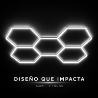 Lámpara Hexagonal LED BigLed 168W – 5 Hexágonos, 3 Tonos de Luz y 1 Año de Garantía miniatura 11
