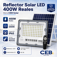 Reflector Solar CEB 400W Reales · Certificado RETILAP · Garantía 2 años miniatura 1
