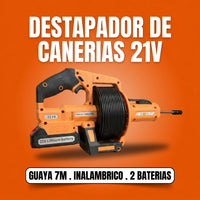 Destapador de Cañerías Inalámbrico 21V Stone Tools - Guaya 7m + 2 Baterías miniatura 1