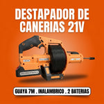 Destapador de Cañerías Inalámbrico 21V Stone Tools - Guaya 7m + 2 Baterías miniatura 1