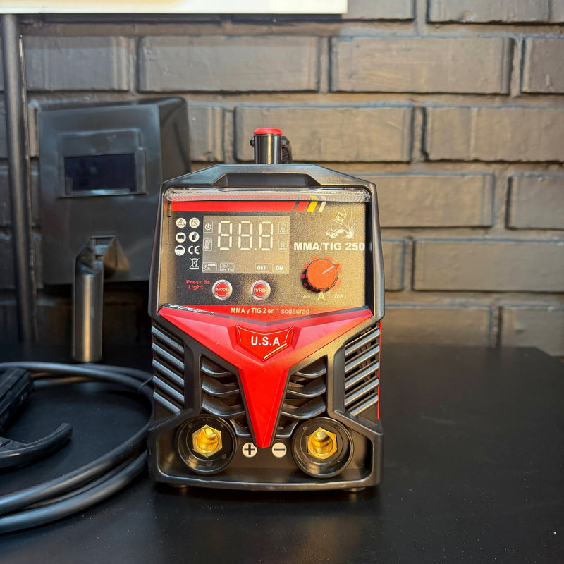 Soldador Inversor VEPSAN MMA/TIG 250A – Borne de Media, Pantalla Digital y VRD foto 1