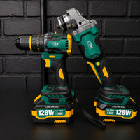 Combo STONE TOOLS 2 en 1 — Taladro Atornillador 3/8" + Pulidora Angular Brushless con 2 Baterías 4.0Ah y Maletín miniatura 1