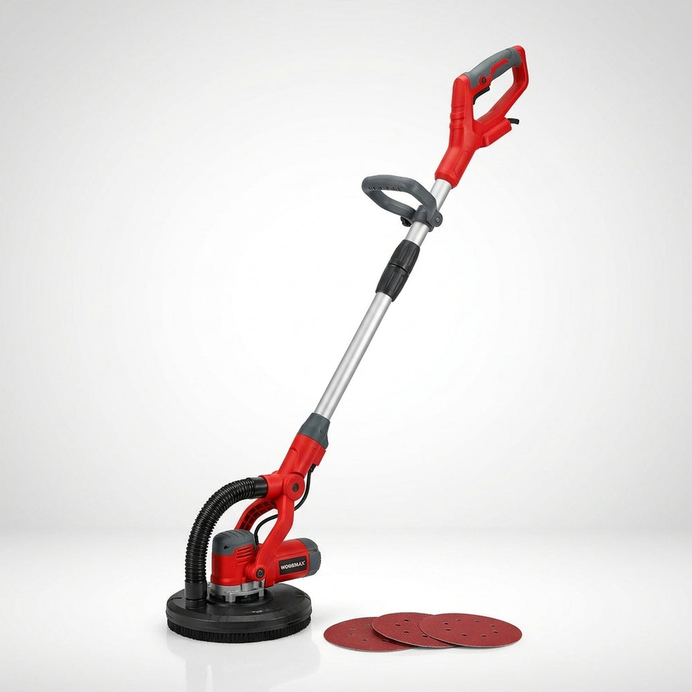 Lijadora profesional de Pared y Techo WorkMax Telescópica con sistema de succión de polvo - 1