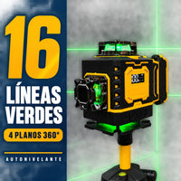 Nivel Láser DeWALT 16 Líneas Verdes 4x360° – Autonivelante con Trípode y Maletín miniatura 1