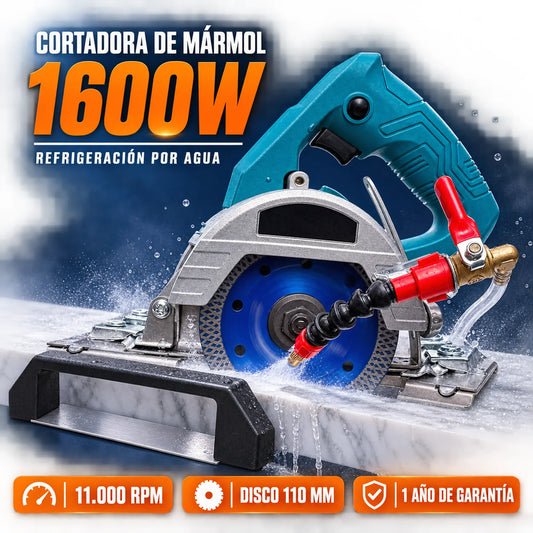 Cortadora de Mármol 1600W con sistema de refrigeración por agua