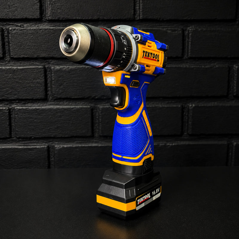 Taladro Atornillador Inalámbrico TEKTOOL TK-5816PRO 16.8V Brushless — 40 N·m, Mandril 1/2" y 2 Baterías foto 2