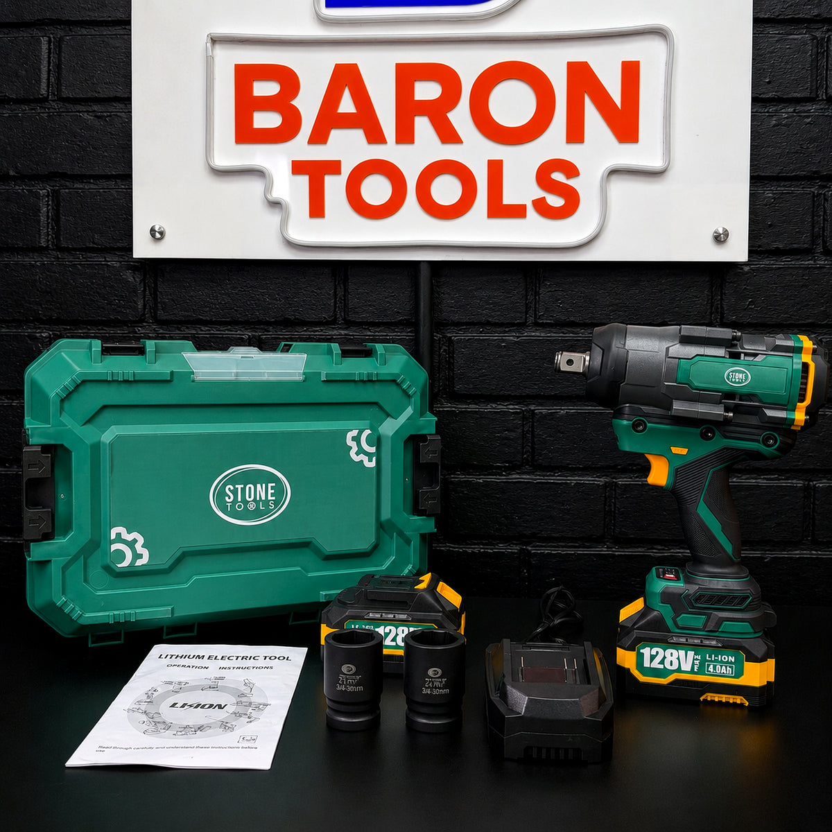 Llave de Impacto Inalámbrica STONE TOOLS 1500 Nm 3/4" Brushless – 2 Baterías 4.0Ah y Maletín