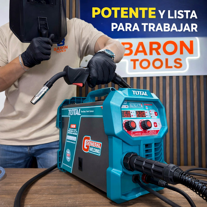 Soldador Inversor Digital TOTAL 160A UTW216059 — MMA + TIG Lift IGBT foto 6