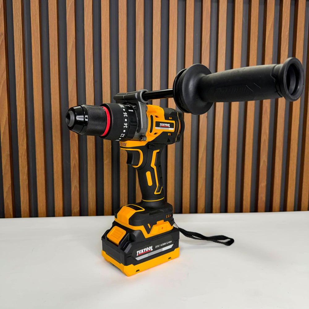 Taladro Industrial TEKTOOL 150 Nm — Brushless con 2 Baterías 4Ah - 1