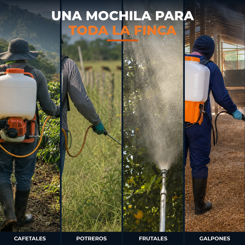Fumigadora de Espalda tipo Stihl Power 900 a Gasolina — Tanque 20 L · Alcance 12 m | 1 Año de Garantía foto 3