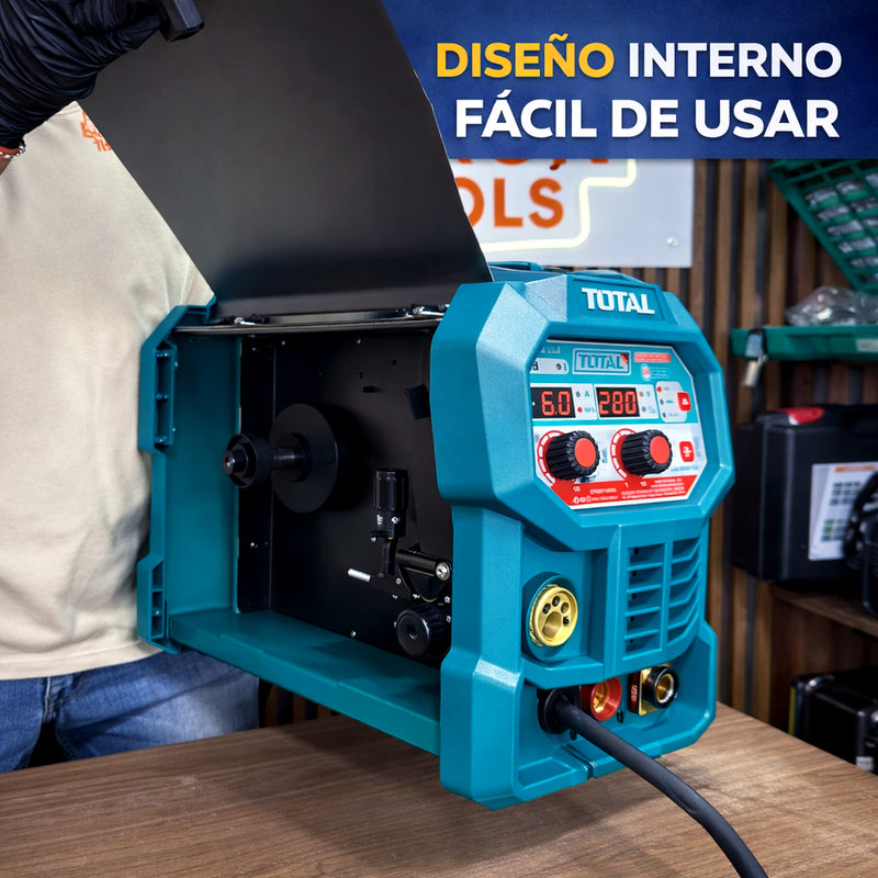 Soldador Inversor Digital TOTAL 160A UTW216059 — MMA + TIG Lift IGBT foto 2