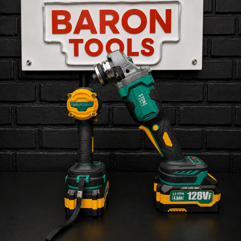 Combo STONE TOOLS 2 en 1 — Taladro Atornillador 3/8" + Pulidora Angular Brushless con 2 Baterías 4.0Ah y Maletín foto 4