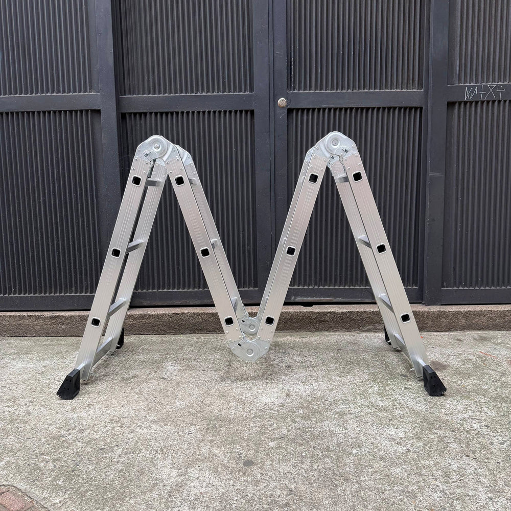 Escalera Multioficios hecha en Aluminio Reforzado — 12 Pasos - 3.7 Metros de altura. Soporta Hasta 150 KG - 9