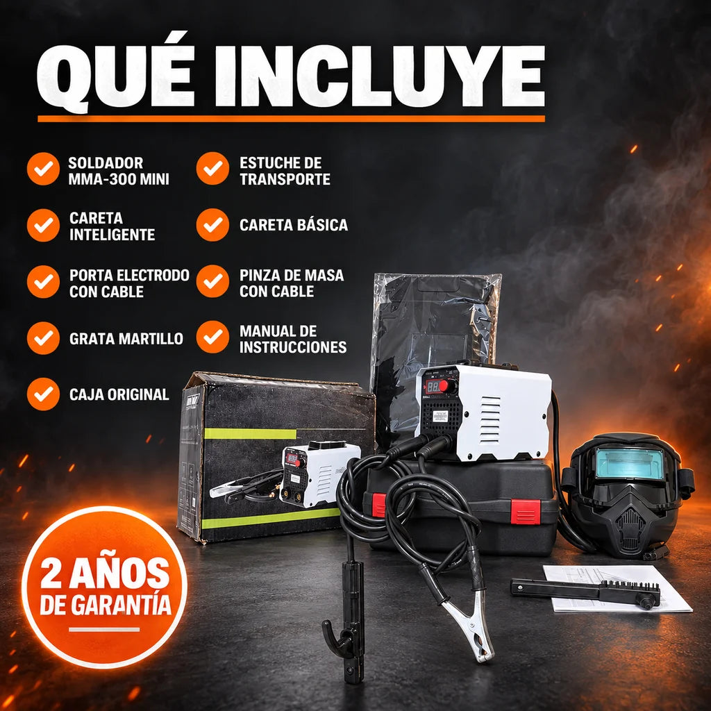 Soldador Inversor RX Max Power MMA-300 Mini Blanco | 300 A | 110V/220V | IGBT Inverter | Estuche y 2 Caretas | 2 Años de Garantía - en uso