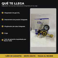 Regulador de CO₂ con Manómetro y Flujómetro | Para Soldadura MIG/MAG | Conexión Estándar | 1 Año de Garantía miniatura 4