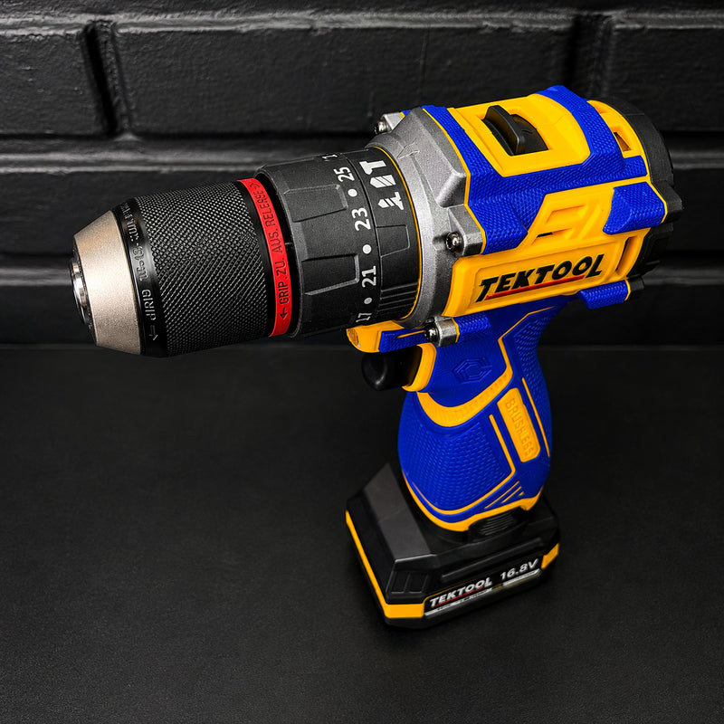 Taladro Atornillador Inalámbrico TEKTOOL TK-5816PRO 16.8V Brushless — 40 N·m, Mandril 1/2" y 2 Baterías foto 5