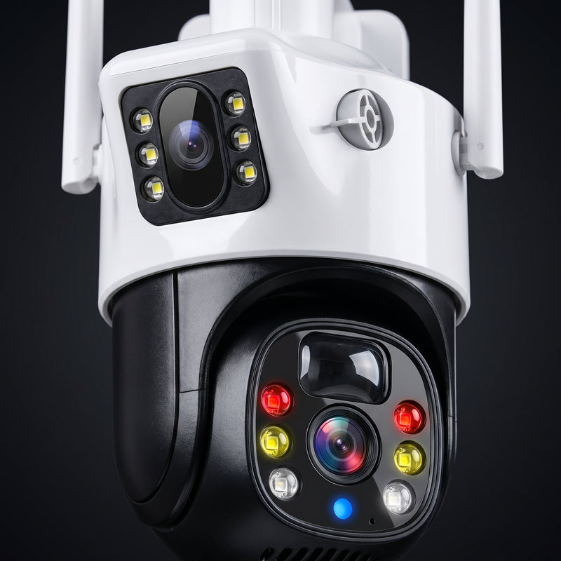Cámara de Seguridad Solar 2 en 1 Doble Lente 4K — PTZ 355° Visión Nocturna Color foto 5