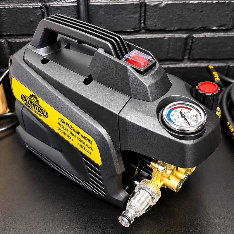 Hidrolavadora Industrial Golden Tools Autocebante | 1740 PSI | 2000W | 2.7 HP | 8 L/min | 1 Año de Garantía foto 6