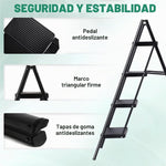 Escalera Plegable 4 Peldaños en Aluminio · Soporta 150kg · Antideslizante y Compacta · Garantía 1 año miniatura 7