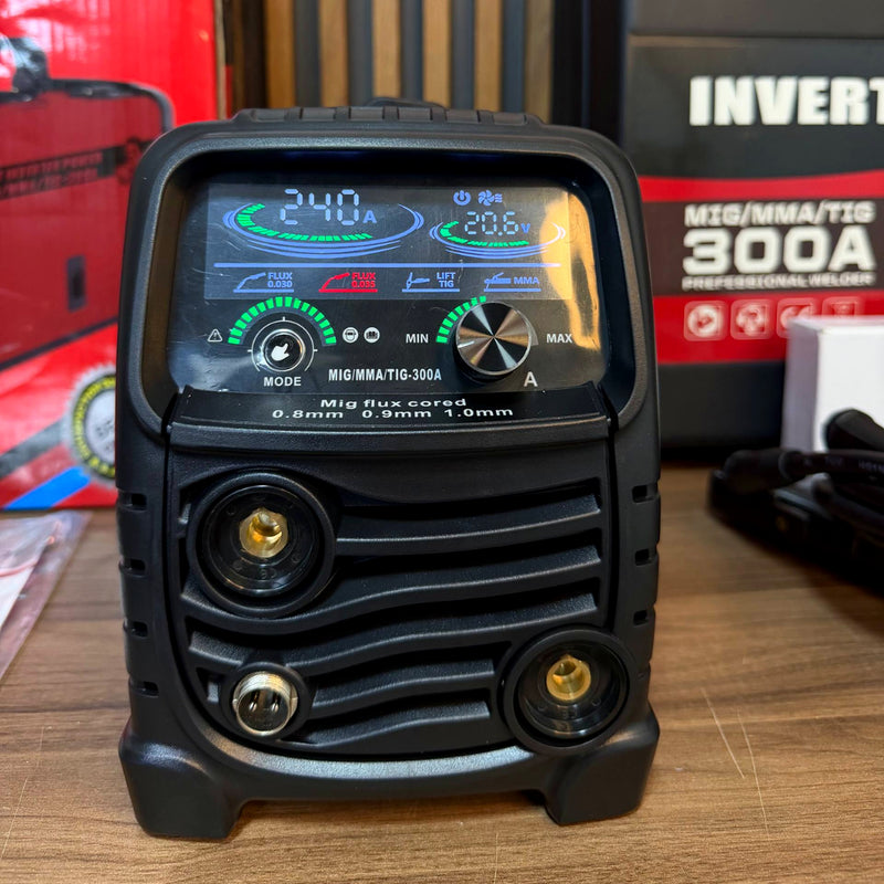 Soldador Inversor MIG 300A Multiproceso 110/220V — MIG + MMA + TIG Lift foto 8