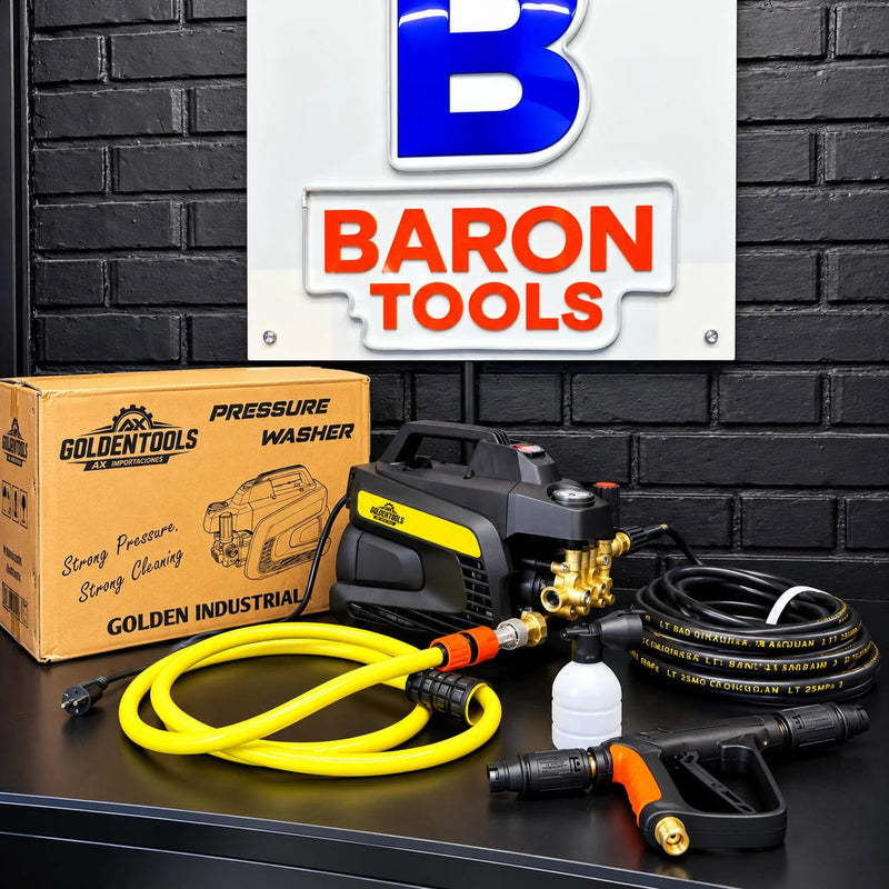 Hidrolavadora Industrial Golden Tools Autocebante | 1740 PSI | 2000W | 2.7 HP | 8 L/min | 1 Año de Garantía foto 9