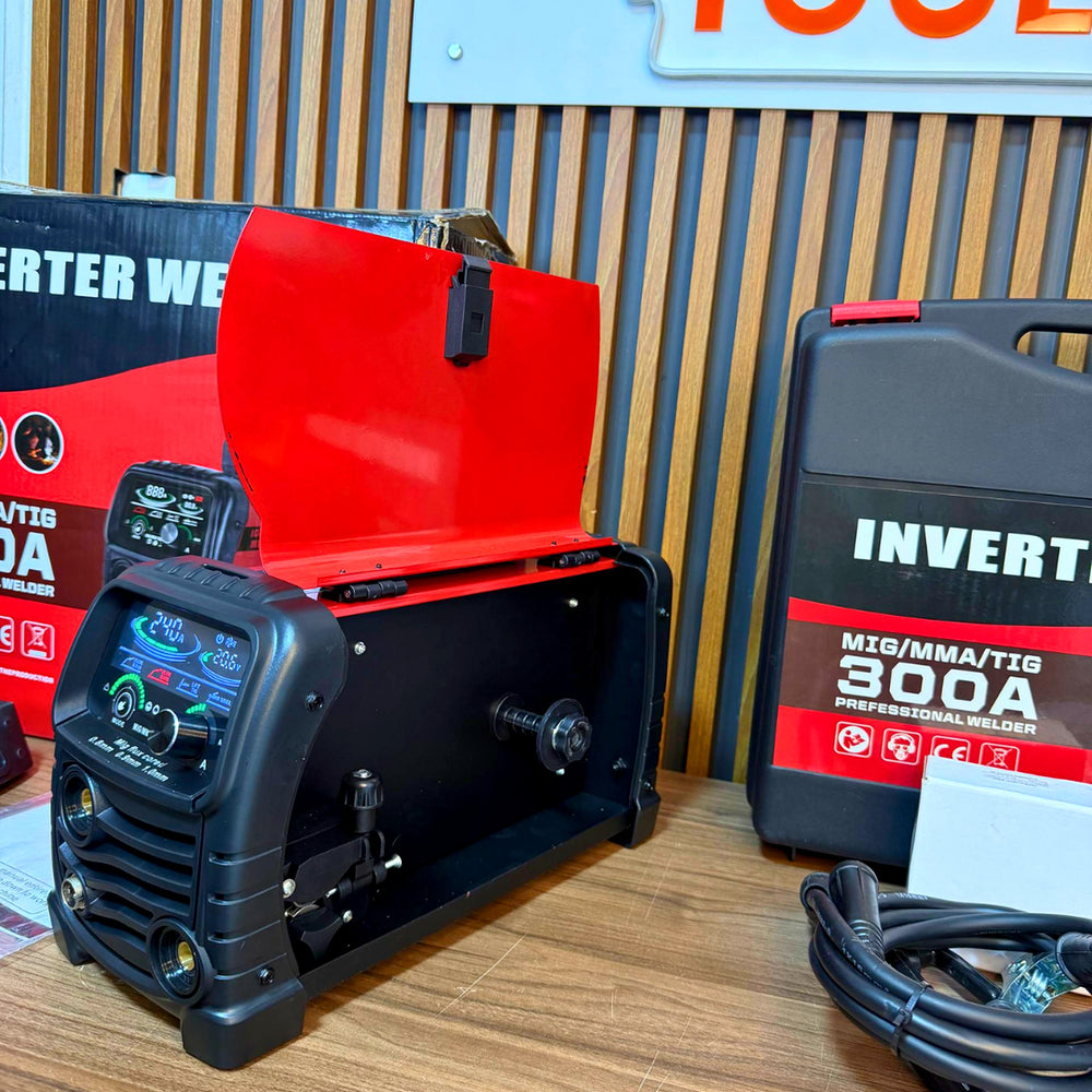 Soldador Inversor MIG 300A Multiproceso 110/220V — MIG + MMA + TIG Lift - 9