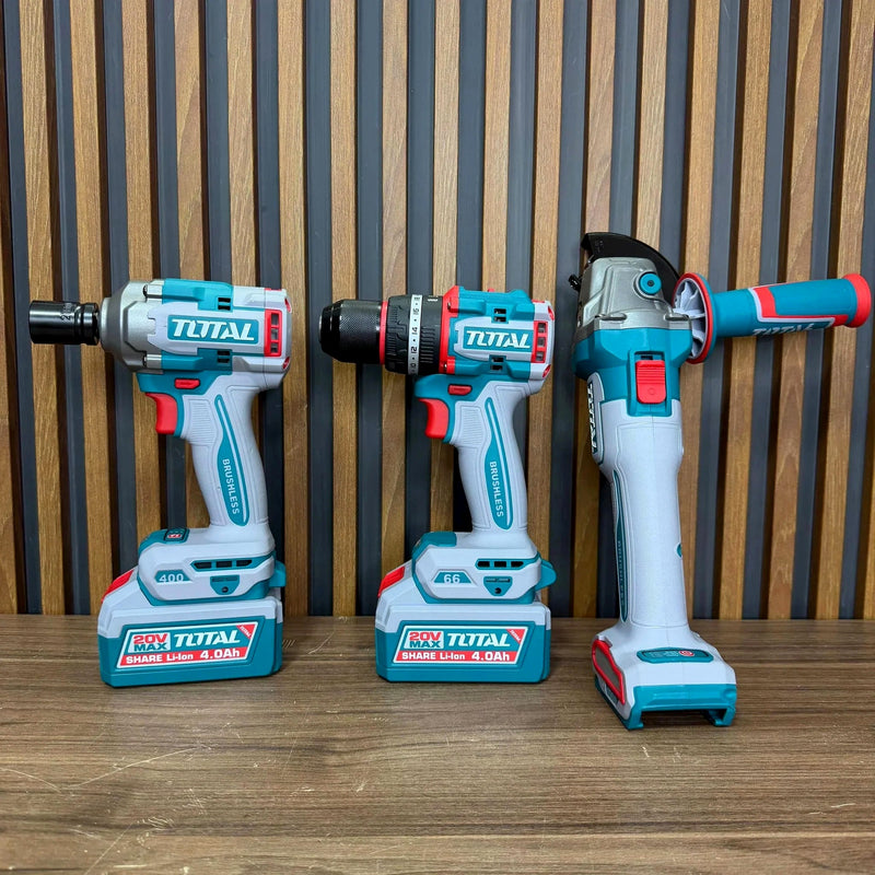 Combo TOTAL 3 en 1 — Taladro 66Nm + Pulidora 1000W + Llave Impacto 400Nm (20V) foto 8