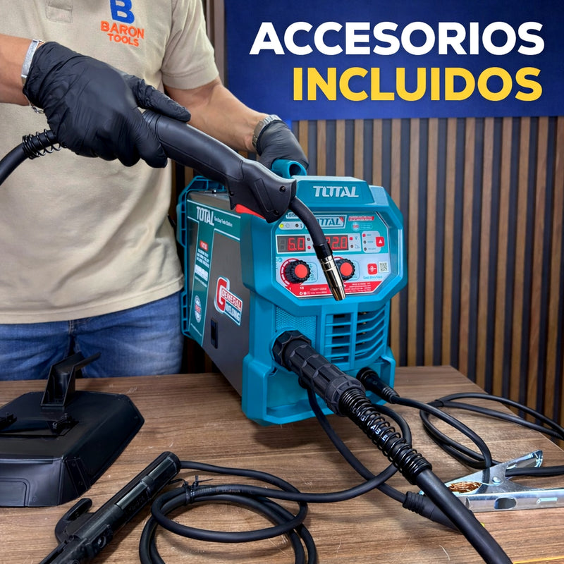 Soldador Inversor Digital TOTAL 160A UTW216059 — MMA + TIG Lift IGBT foto 3