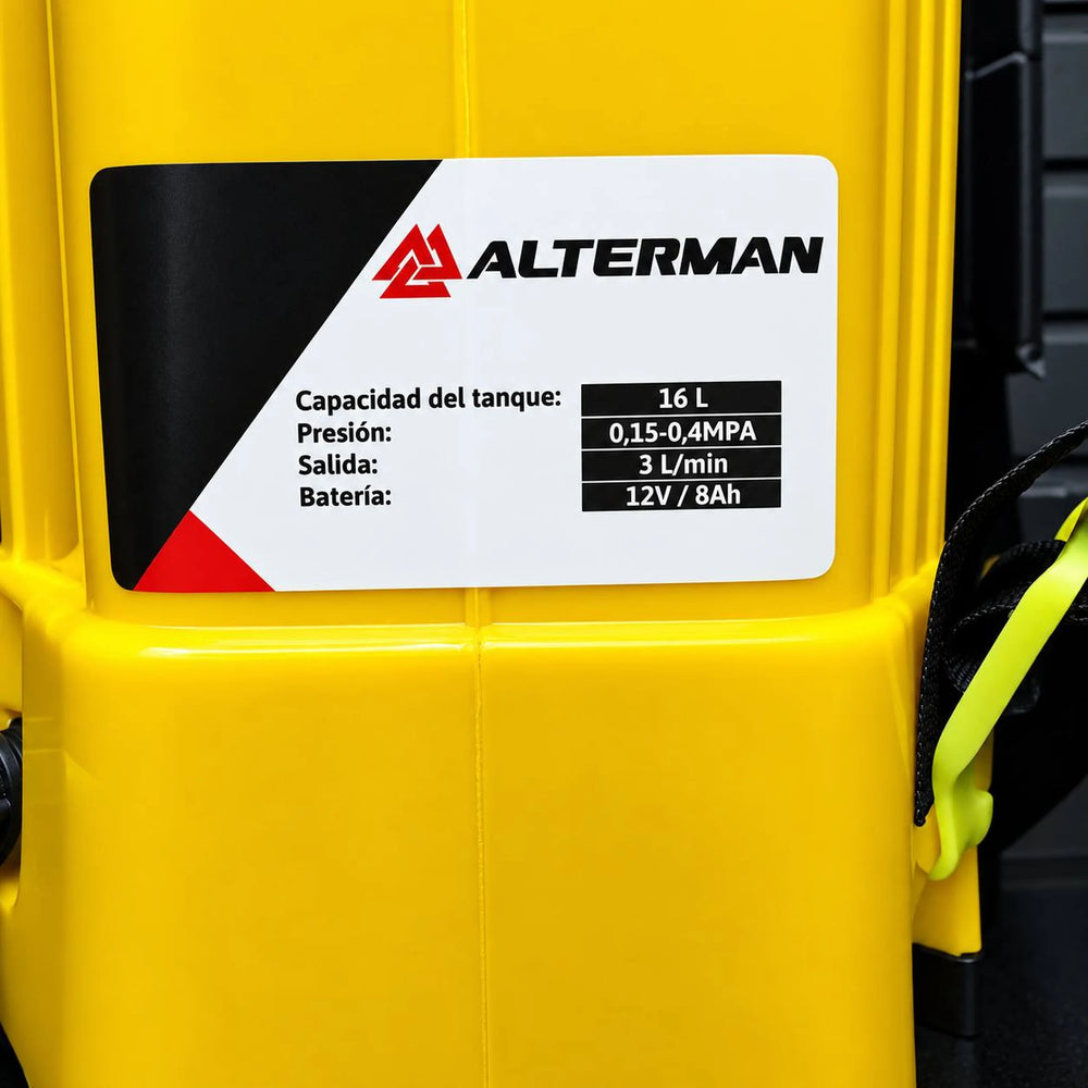 Fumigadora ALTERMAN XKES16 16 L | Batería y Manual | Batería 12V 8Ah | Autonomía hasta 6 h | Tipo Mochila | 1 Año de Garantía - 10