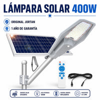Lámpara Solar Jortan 400W para Exterior – IP67 con Panel y Control Remoto miniatura 12