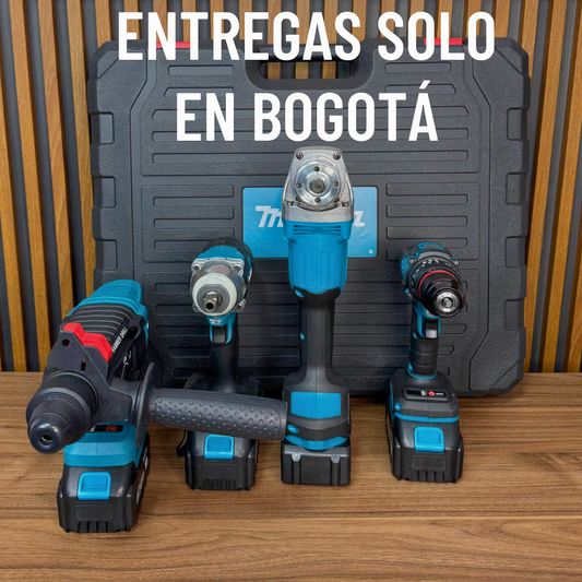 Combo 4 en 1 MAKITA (Taladro + Rotomartillo + Llave de Impacto + Pulidora) - 4 Baterías 5 AMP ( BTA )