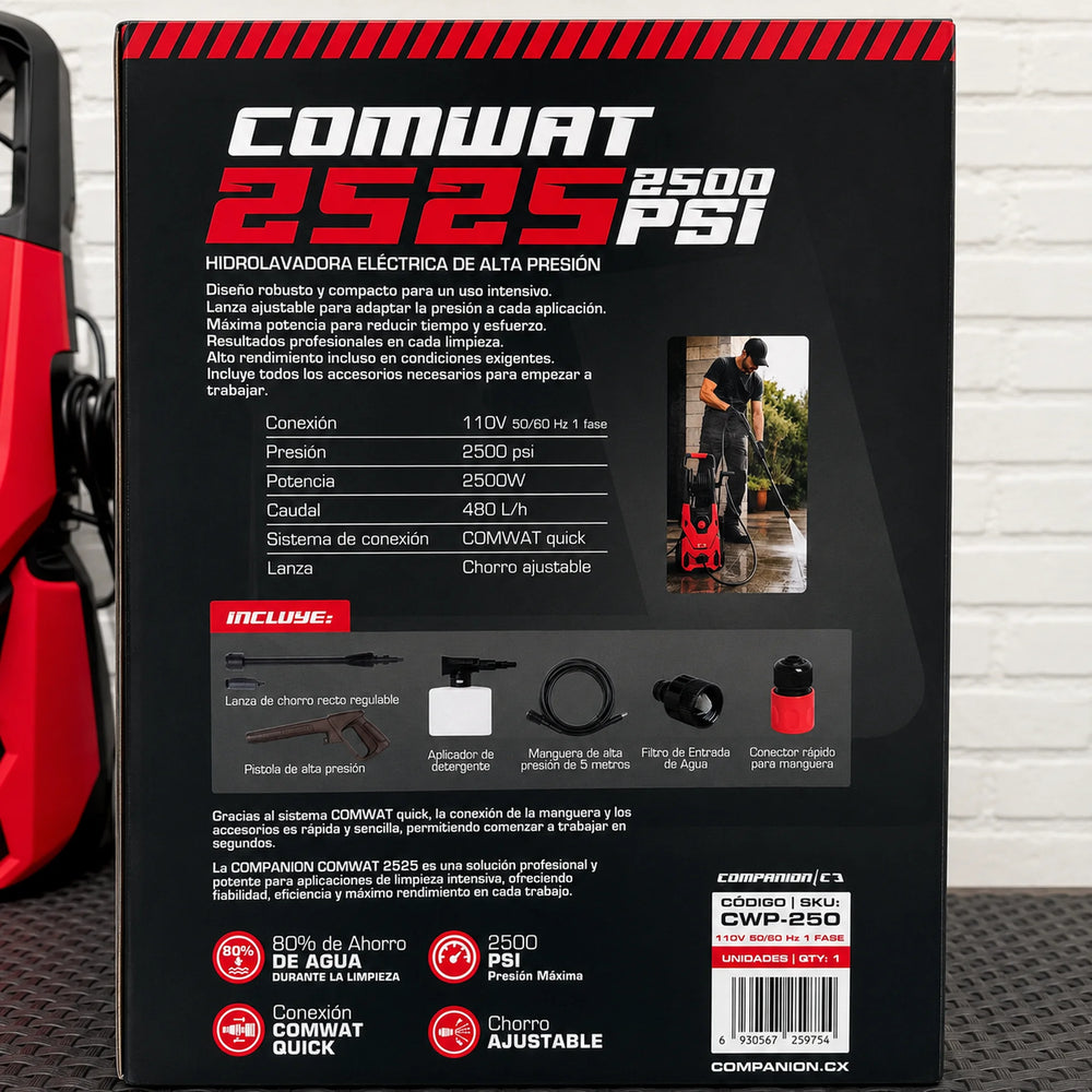 Hidrolavadora Industrial Companion C3 | 2500 PSI – 2500W de Potencia  – 480 L/h de Caudal | 1 Año de Garantía - 11