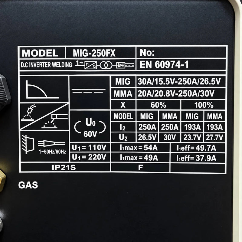 Soldador industrial RX MAX POWER 250 AMP – 5 en 1 MMA/MIG/MAG/MIX/LIFT TIG | Borne europeo | Alambre hasta 5 kg| 2 AÑOS DE GARANTÍA foto 12