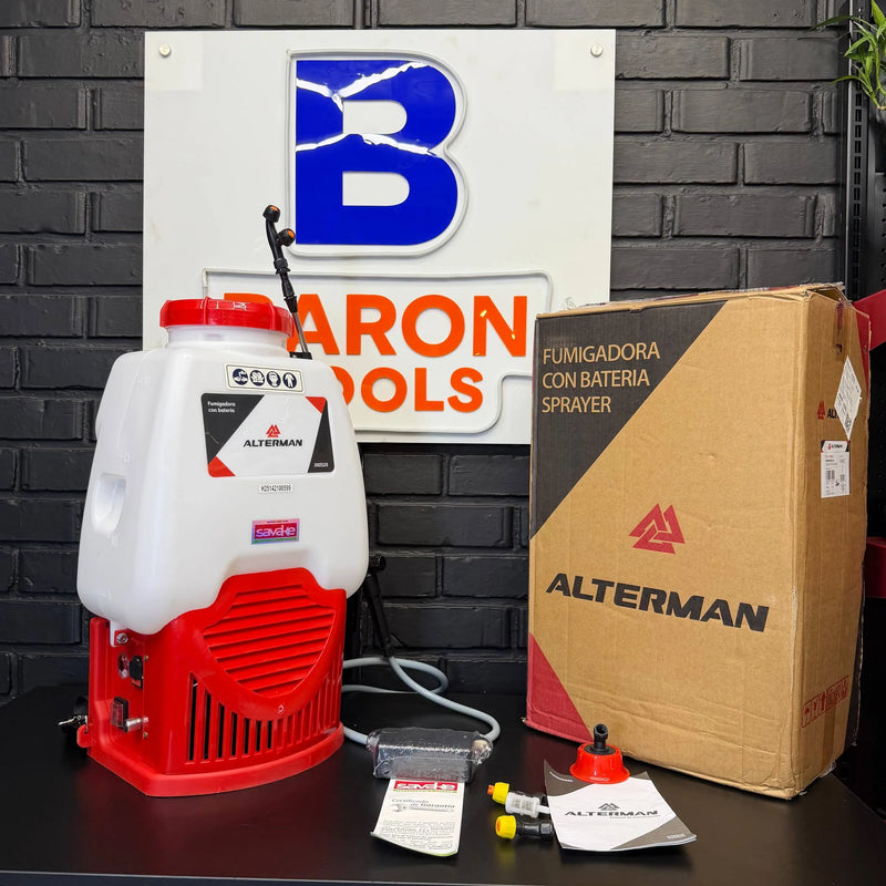 Fumigadora a Batería ALTERMAN XKES20 20 L | Batería 12V 12Ah | Caudal 4 L/min | Tipo Mochila | 1 Año de Garantía foto 12