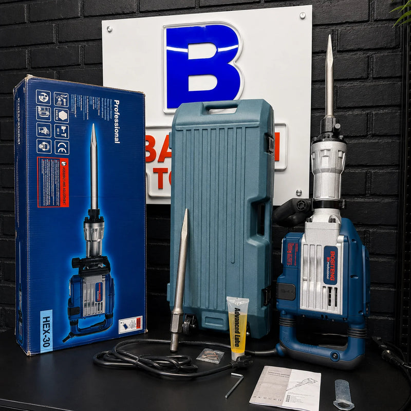 Demoledor Industrial BOSITENG Professional HEX-30 60 J — 1850 W con Maletín y 2 Cinceles | 1 Año de Garantía foto 9