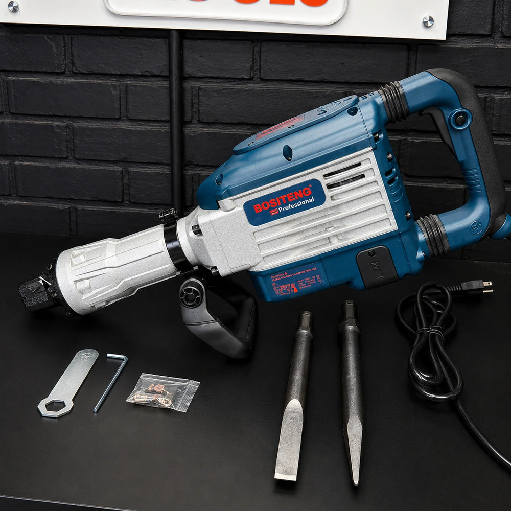 Demoledor Industrial BOSITENG Professional HEX-30 60 J — 1850 W con Maletín y 2 Cinceles | 1 Año de Garantía - 10
