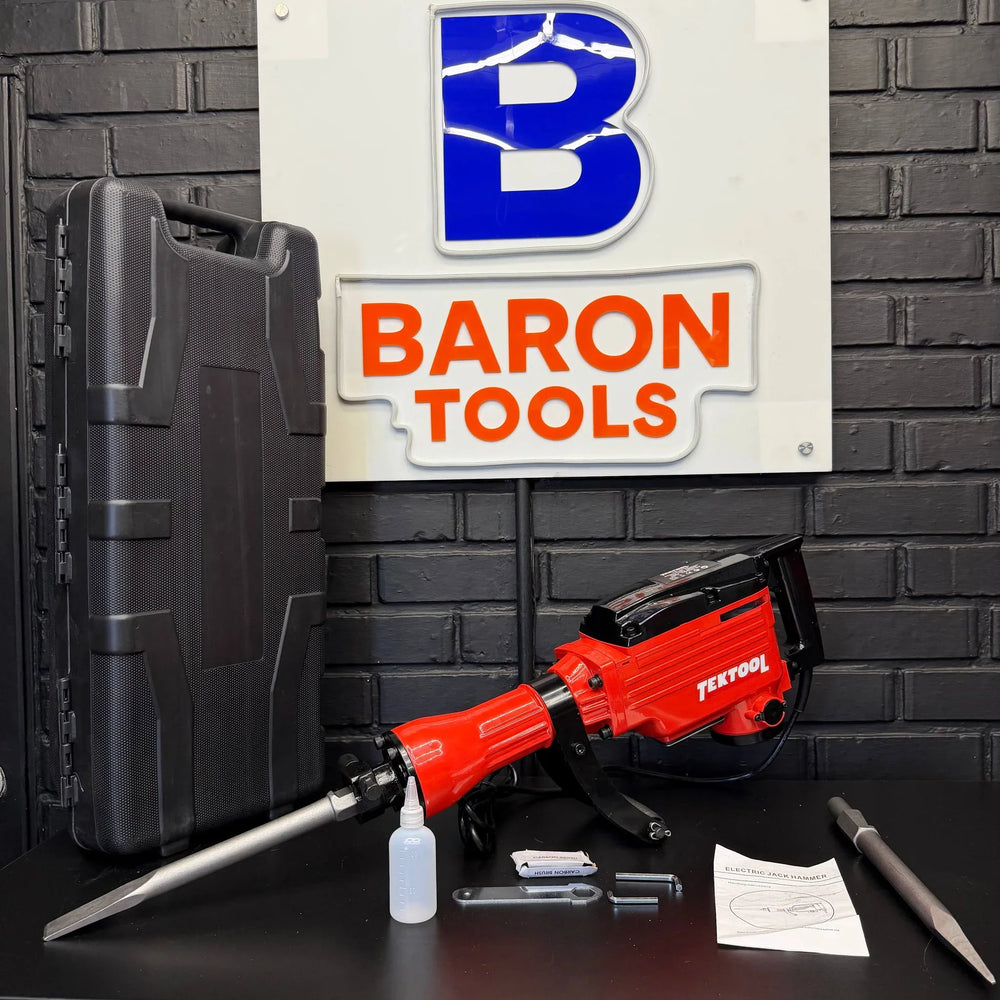 Demoledor Cango TEKTOOL TK-6504 Rojo | 50 Joules | 1500 W | Maletín y 2 Cinceles | 1 Año de Garantía - 5