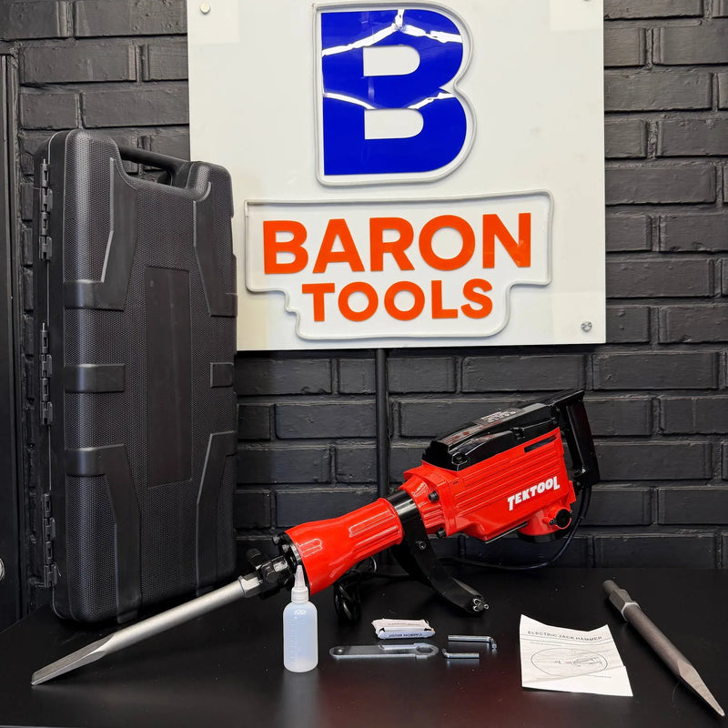 Demoledor Cango TEKTOOL TK-6504 Rojo | 50 Joules | 1500 W | Maletín y 2 Cinceles | 1 Año de Garantía foto 5
