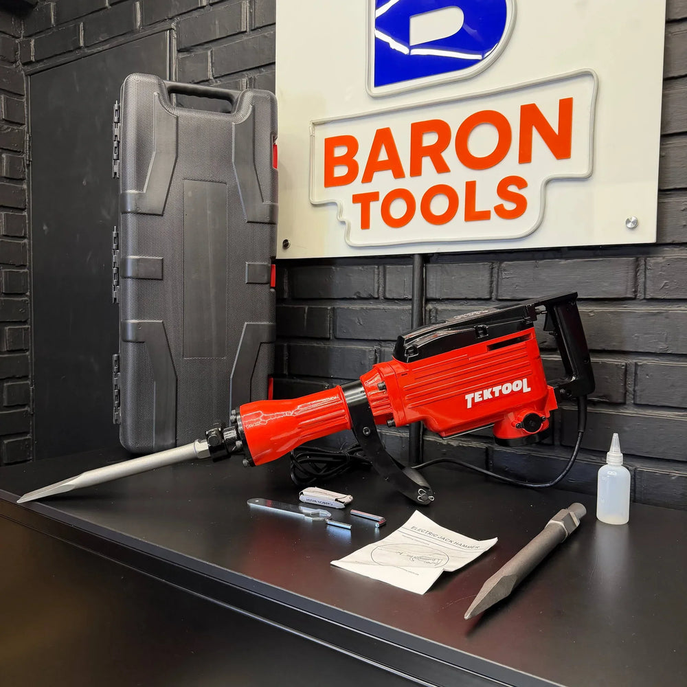 Demoledor Cango TEKTOOL TK-6504 Rojo | 50 Joules | 1500 W | Maletín y 2 Cinceles | 1 Año de Garantía - 10