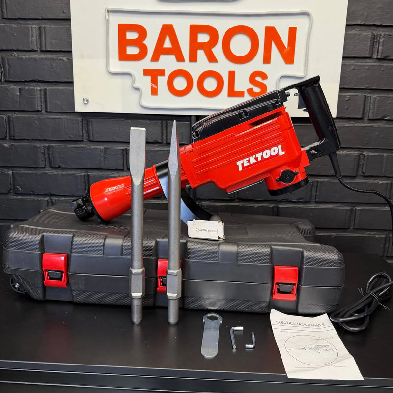 Demoledor Cango TEKTOOL TK-6504 Rojo | 50 Joules | 1500 W | Maletín y 2 Cinceles | 1 Año de Garantía foto 7