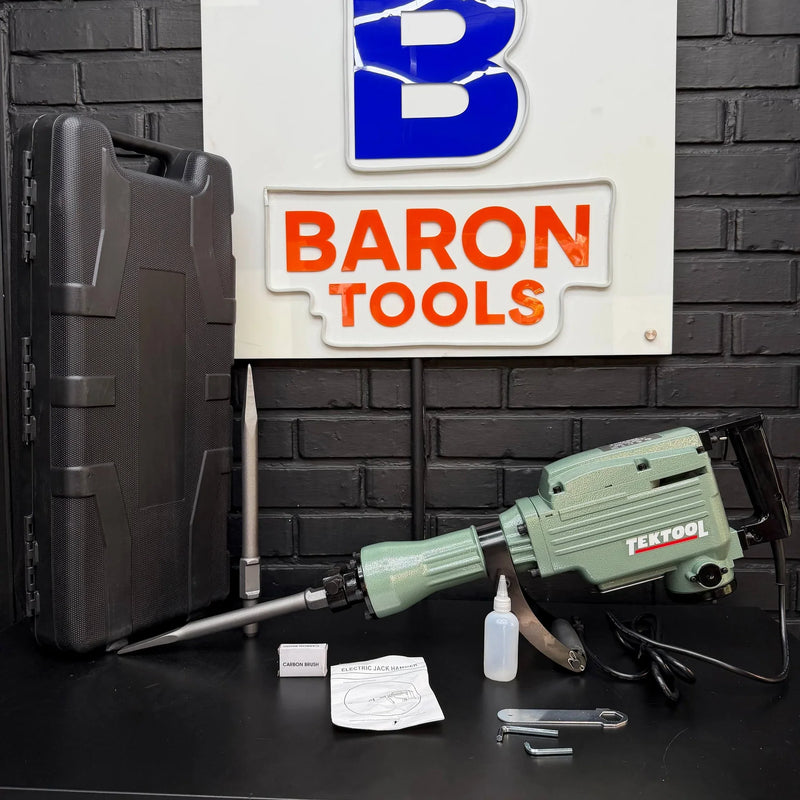 Demoledor Cango TEKTOOL TK-6503 Verde | 50 Joules | 1500 W | Maletín y 2 Cinceles | 1 Año de Garantía foto 5