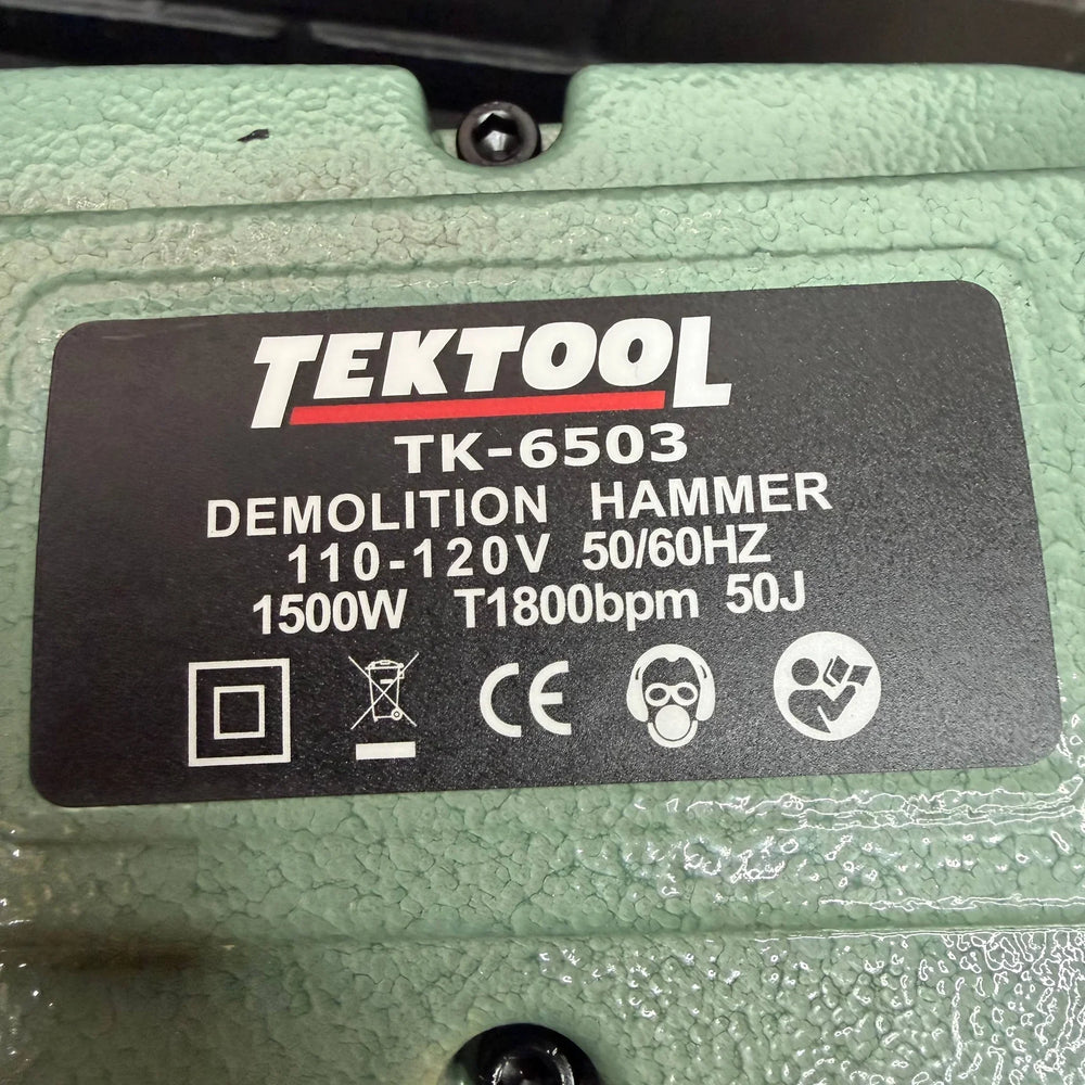 Demoledor Cango TEKTOOL TK-6503 Verde | 50 Joules | 1500 W | Maletín y 2 Cinceles | 1 Año de Garantía - 8